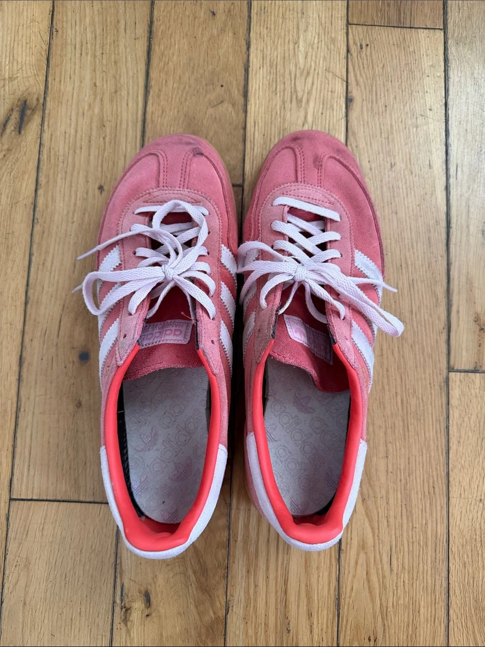 adidas Men's Spezial red and pink Suede Sneakers